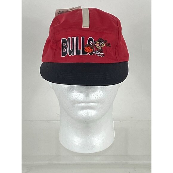 VTG 1998 Looney Tunes NBA Chicago Bulls Tasmanian Devil 5-Panel Hat Cap NWT F262 - Picture 1 of 8